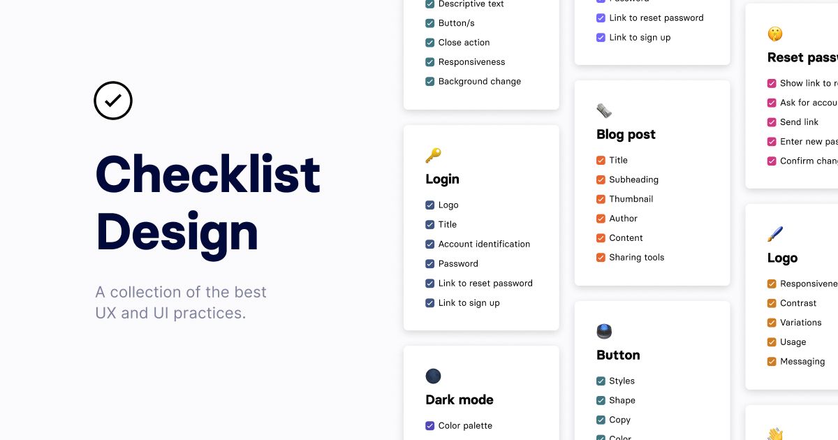 Checklist Design - A collection of the best design practices. | Centroly